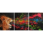 tableau-triptyque-listen-me-lion-rugissement-multicolore-decoration