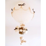 Lampe montgolfière enfant bébé beige chocolat-création artisanale