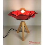 lampe chevet design fleur coquelicot origami rouge enfant bébé japonaise 23
