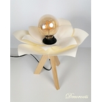 lampe chevet design fleur nenuphar origami beige ivoire papier enfant bébé japonaise 2