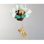 Lampe-montgolfiere-enfant-bebe-beige-vert-menthe-création artisanale-ours