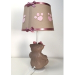 lampe-chevet-enfant-bebe-ours-taupe-rose-pastel-vieux-rose-forme-ours-decoration