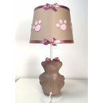 lampe-chevet-enfant-bebe-ours-taupe-rose-pastel-vieux-rose-forme-ours-decoration-chambre