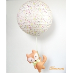 lampe enfant bébé renard lustre fleur motif liberty nature printemps