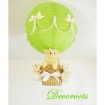 lampe-montgolfière-anfant-bebe-lustre-abat-jour-vert-anis-mouton-animaux-ferme