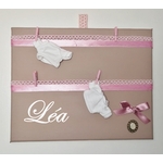 pele-mele-photo-enfant-bebe-fille-taupe-vieux-rose-cadeau-naissance-bapteme-decoration