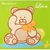 tableau enfant bébé ours vert et beige