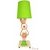 lampe de chevet enfant bébé lapin beige et vert marron chocolat forêt luminaire mixte décoration