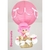 lampe montgolfière enfant bébé fille poupée ours peluche rose et blanc