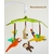 mobile bébé musical jungle perroquet multicolore chocolat vert anis feutrine