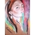 Reproduction sur toile art contemporain portrait femme multicolore boomerang