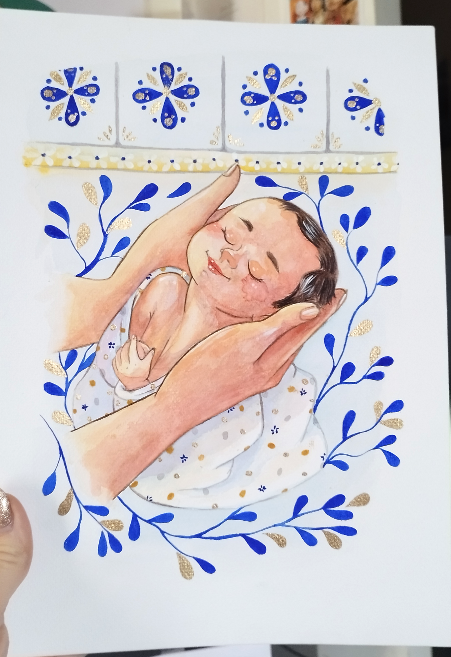 Aquarelle bain enveloppé 3