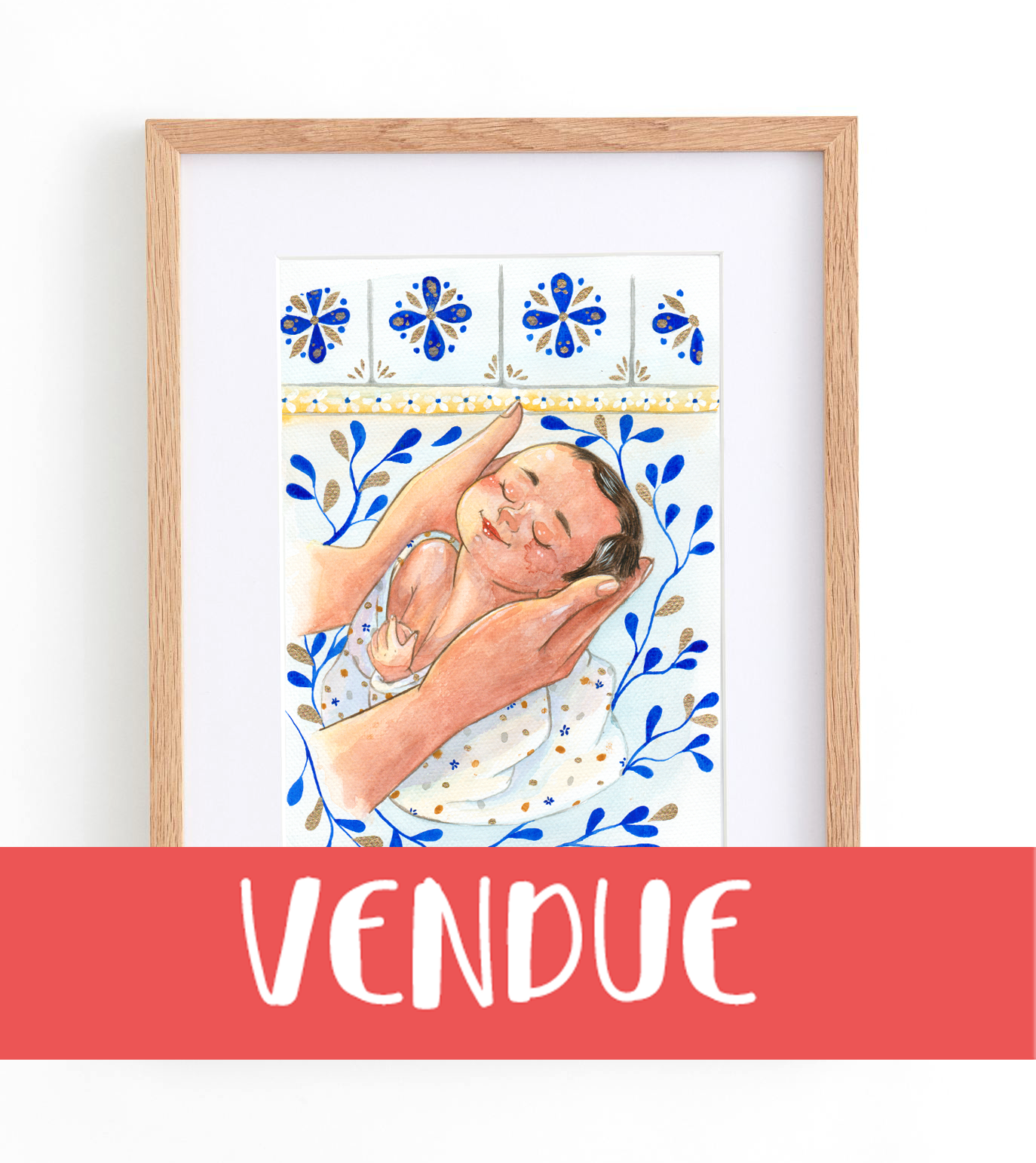Aquarelle bain enveloppé 2 vendue