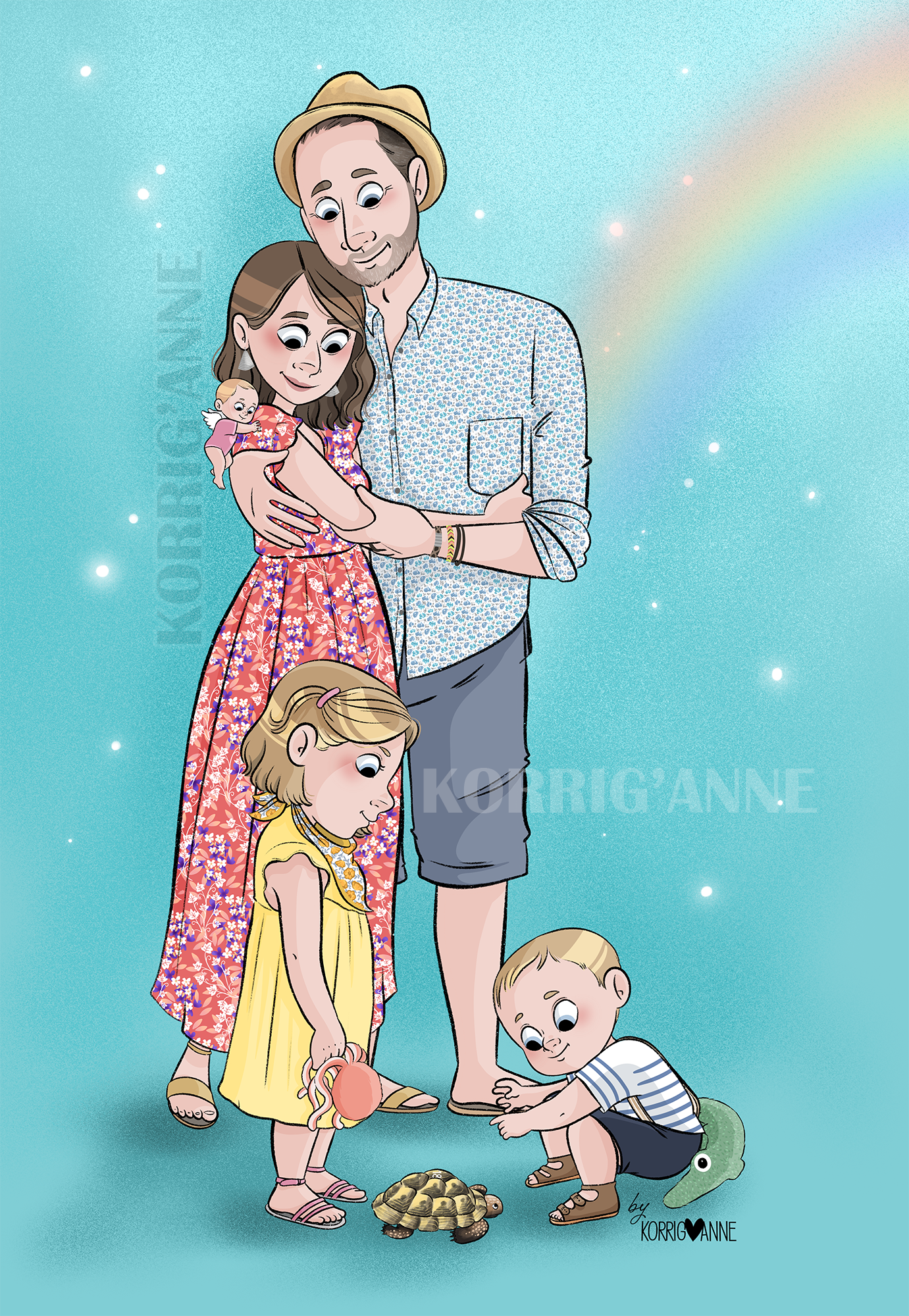 aperçu portrait famille illustre