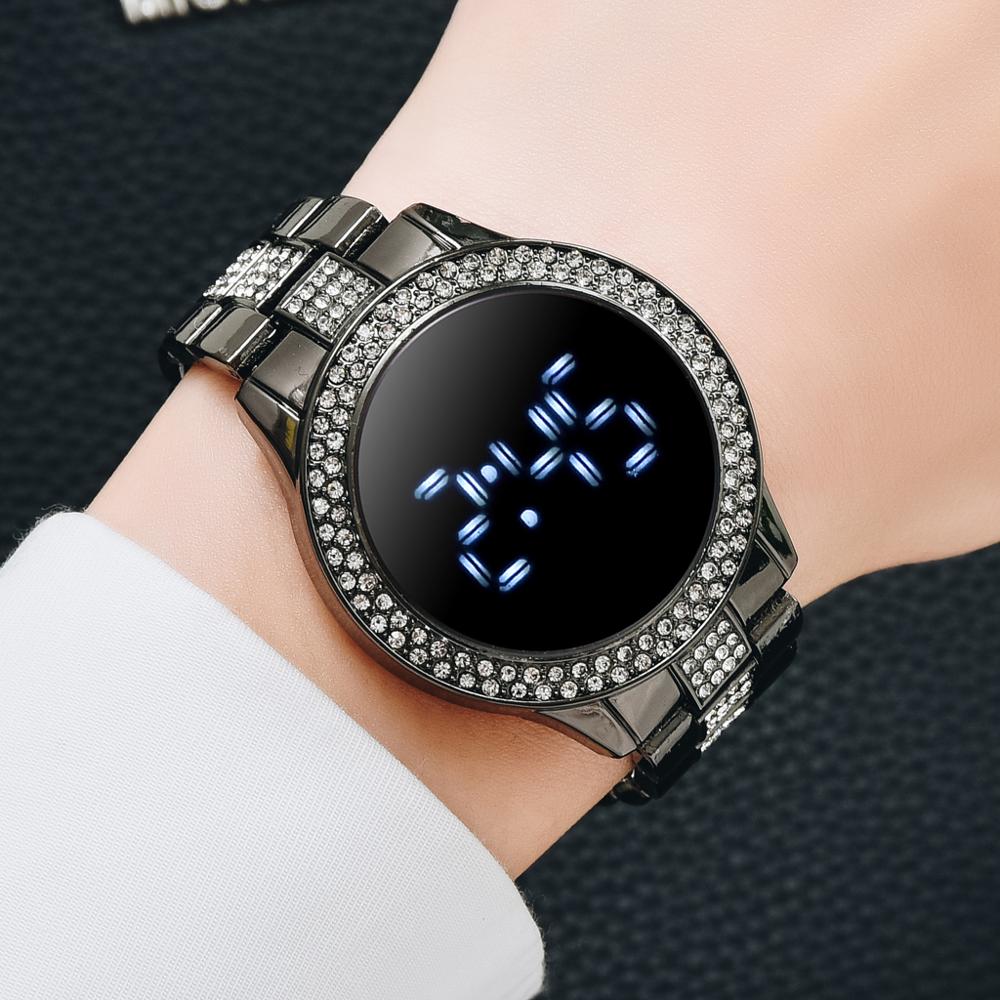 Montres-aimant-num-rique-de-luxe-pour-femmes-robe-en-acier-inoxydable-or-Rose-LED-montre