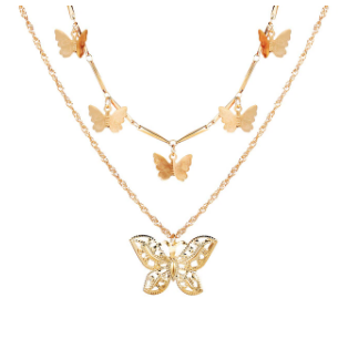 Collier Femme 3 Pièces Acier Inoxydable Plaqué Or - Pendentifs Croix, Cœur, Perles - Longueur Réglable Avec Coffret Cadeau