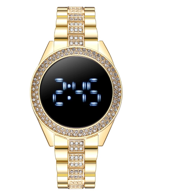 Montre femme ciel étoilé numérique gold