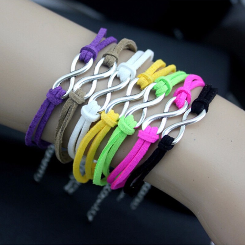 L136-Bracelets-en-argent-plaqu-la-mode-en-cuir-Infinity-chance-8-Bracelets-femmes-bracelet-de