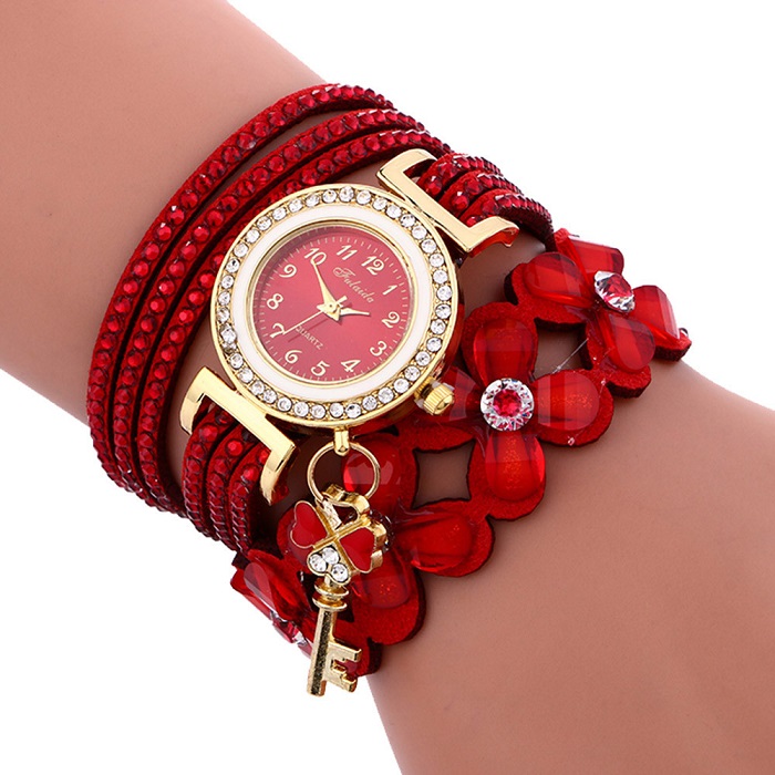 Montre femme best sale rouge cuir