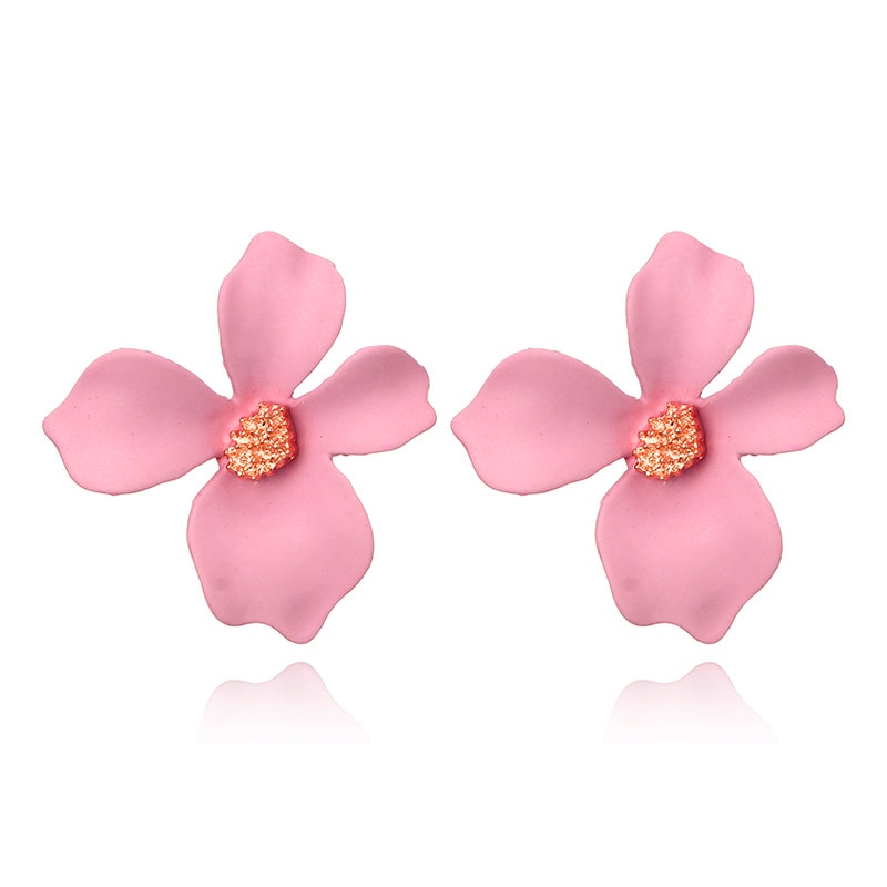 Nouveau-Design-doux-bijoux-en-a-rosol-peinture-boucle-d-oreille-avec-fleur-boucles-d-oreilles