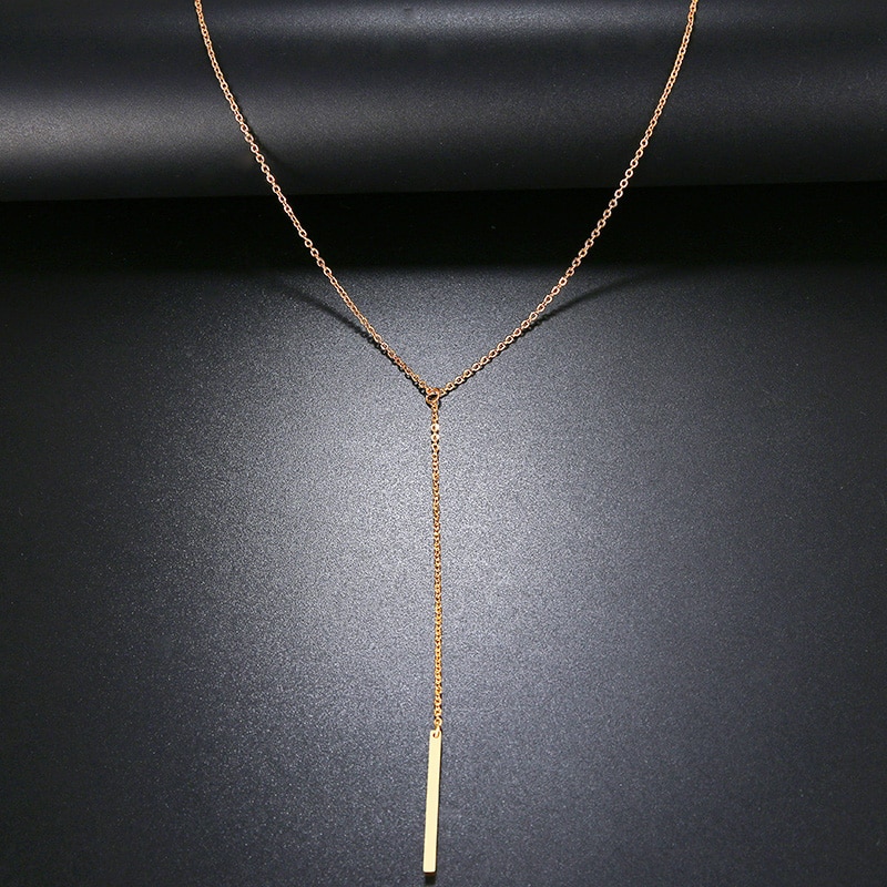 DOTIFI-collier-en-acier-inoxydable-pour-femmes-amant-Simple-Long-b-ton-pendentif-colliers-en-m