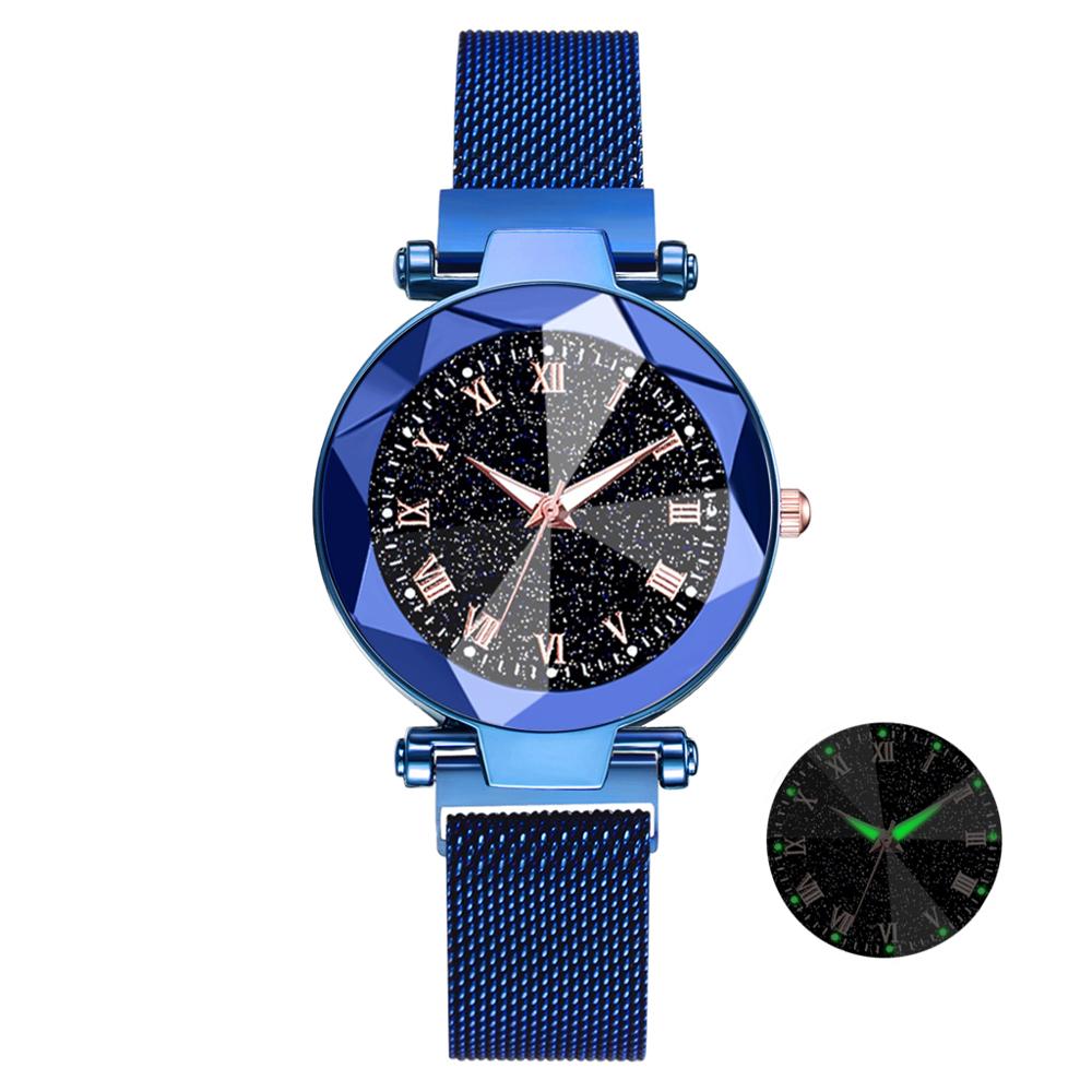 Montre femme ciel étoilé bleue Romain