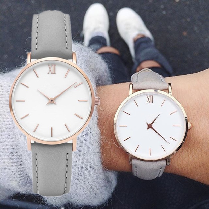 Nouvelle-mode-Simple-femmes-montres-dames-d-contract-en-cuir-Montre-Quartz-Femme-horloge-Relogio-Feminino