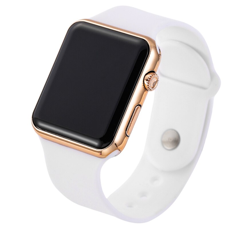 Montre digital blanche rose gold