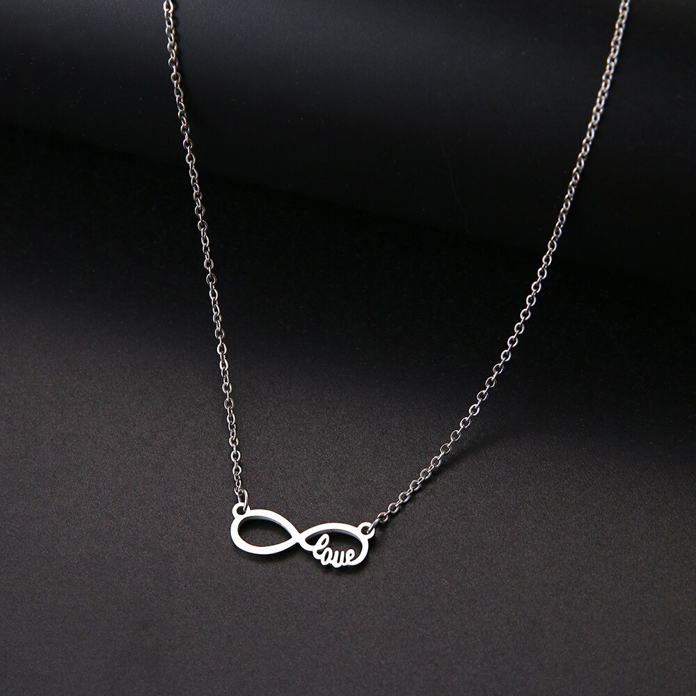 DOTIFI-pour-les-femmes-amour-8-caract-res-colliers-acier-inoxydable-sans-fin-pendentif-amiti-collier