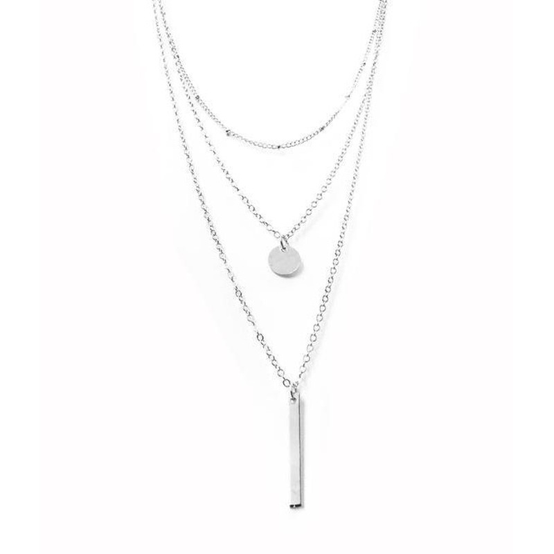 collier femme pendentif medley 3 chaines