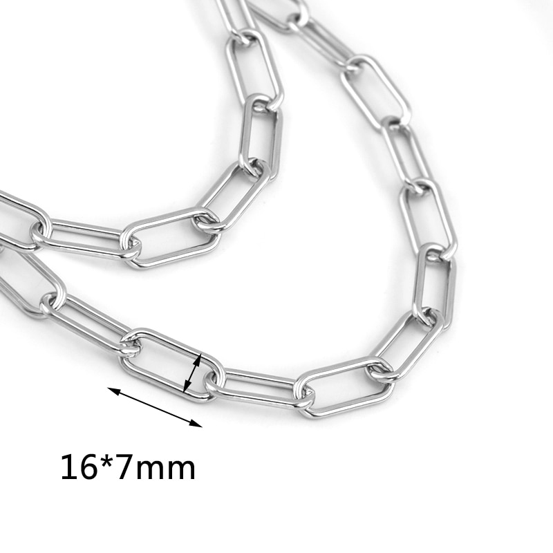 Collier-en-acier-inoxydable-pour-hommes-cha-nes-maillons-longs-punk-Unique-collier-ovale-Long-oeuf