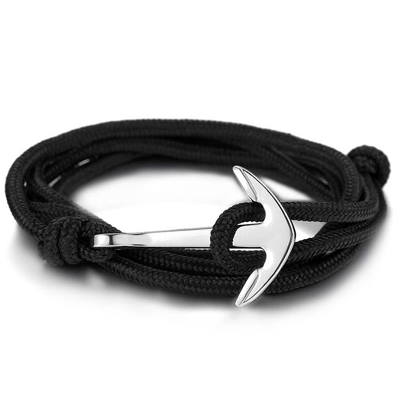 Gros-Style-d-t-en-Nylon-corde-cha-ne-et-lien-Bracelets-bijoux-populaires-ancre-Bracelets