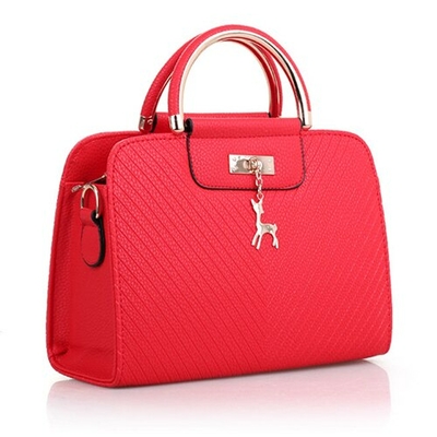 Sac à main double porté Bambi rouge