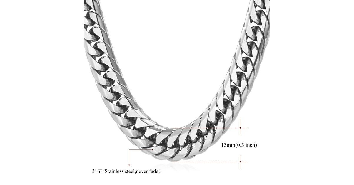 Chaîne Cubaine Pour Homme - 2 Mm - Alliage - Neuf Avec Emballage
