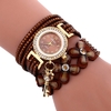 Montre femme bracelet Floral marron