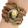 Van-Gogh-Bracelet-nuit-toil-e-Art-bijoux-marron-Bracelet-en-cuir-hommes-femmes-mode-verre