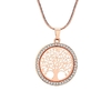 Arbre-de-vie-chaude-cristal-rond-petit-pendentif-Collier-or-argent-couleurs-Bijoux-Collier-l-gant