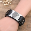 Bracelet Viking Tête de Loup black -silver