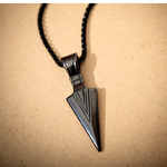 Bijoux-de-mode-pour-hommes-or-argent-noir-fl-che-t-te-pendentif-longue-cha-ne