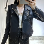 Blouson-de-motard-en-Faux-cuir-noir-pour-femme-v-tement-d-ext-rieur-d-contract