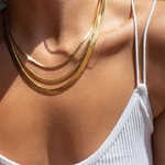 Colliers-ras-du-cou-en-or-pur-24K-pour-femmes-cha-nes-chevrons-courtes-bijoux-minimalistes