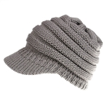 Bonnet-en-tricot-doux-et-extensible-avec-visi-re-pour-femme-accessoire-de-Ski-pour-queue