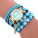 Montre femme bracelet Floral turquoise