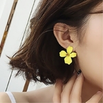 Nouveau-Design-doux-bijoux-en-a-rosol-peinture-boucle-d-oreille-avec-fleur-boucles-d-oreilles