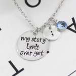 Carved-My-Story-Isn-t-Over-Yet-Semicolon-Necklace-Pink-Blue-Crystal-Bead-Charm-Pendant-Gifts