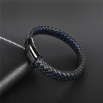 Jiayiqi-nouveaux-hommes-bijoux-Punk-noir-bleu-tress-Bracelet-en-cuir-pour-hommes-en-acier-inoxydable