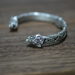 Le bracelet viking Tête de loup Talisman en argent