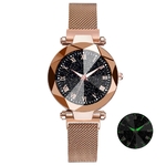 Montre femme ciel étoilé rose gold Romain