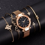 Montre femme ciel étoilé et bracelets rose gold