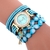 Montre femme bracelet Floral turquoise